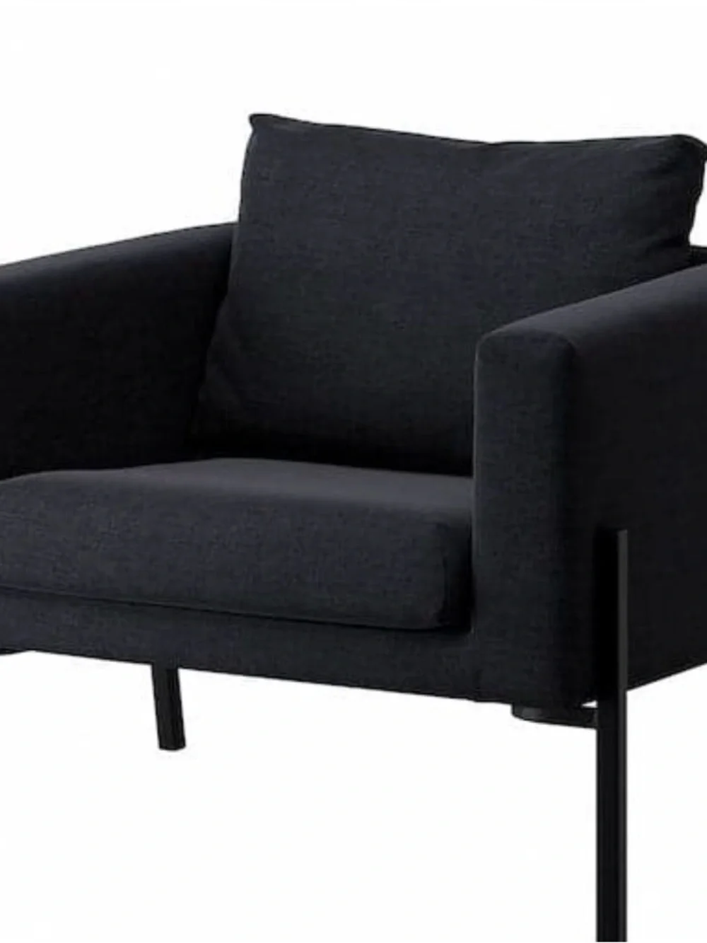 IKEA KOARP corduroy chair cover in blue black